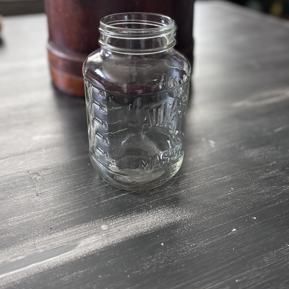 Vintage Atlas Mason Jar
